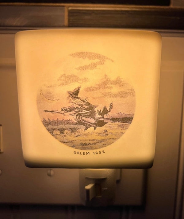 Porcelain Salem Witch Night Light